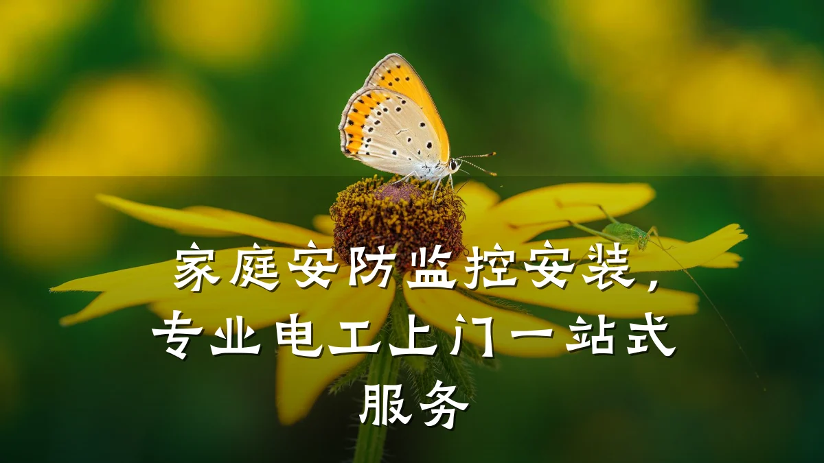 家庭安防监控安装,专业电工上门一站式服务