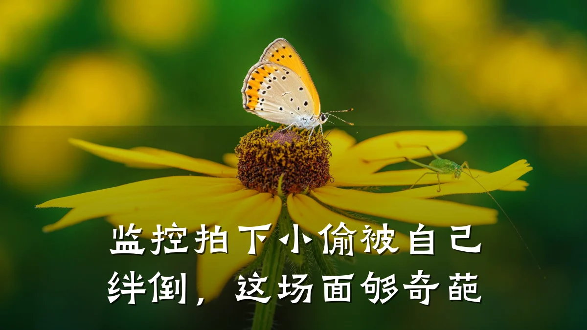 监控拍下小偷被自己绊倒,这场面够奇葩