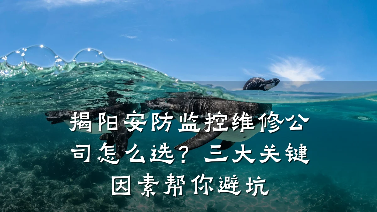 揭阳安防监控维修公司怎么选?三大关键因素帮你避坑