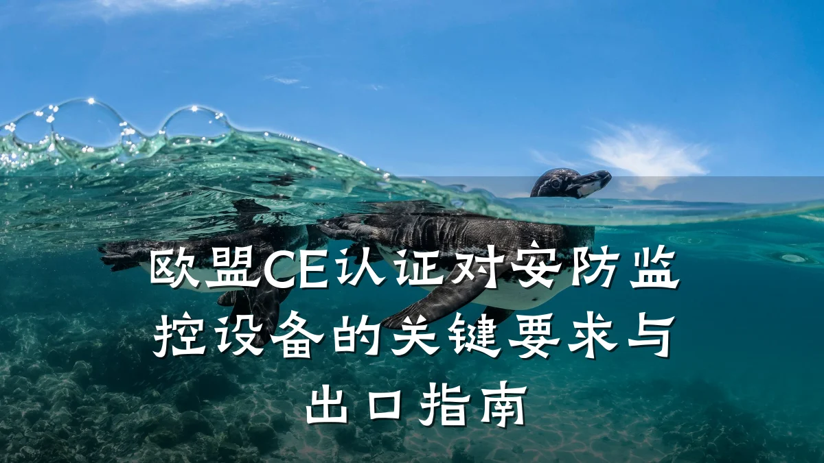 欧盟CE认证对安防监控设备的关键要求与出口指南