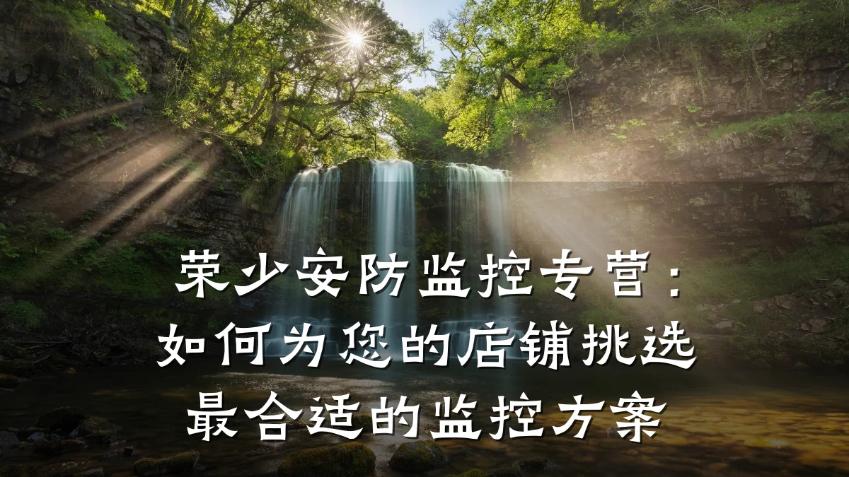 荣少安防监控专营:如何为您的店铺挑选最合适的监控方案