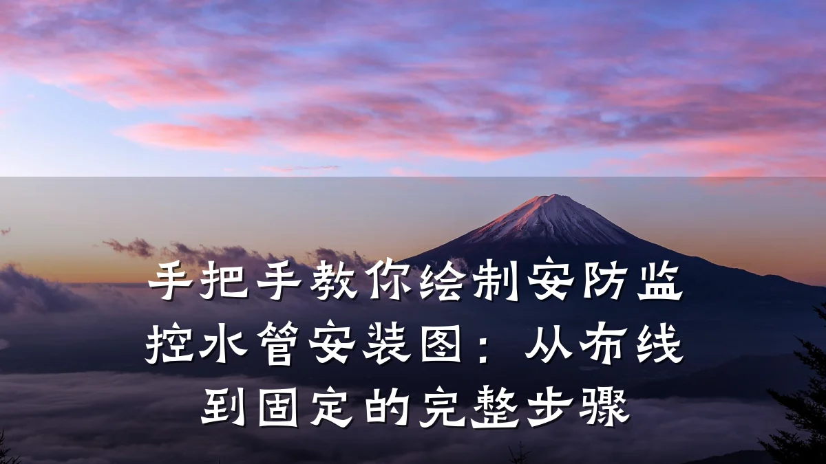 手把手教你绘制安防监控水管安装图:从布线到固定的完整步骤