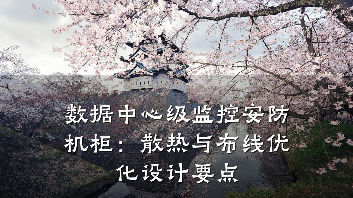 数据中心级监控安防机柜:散热与布线优化设计要点
