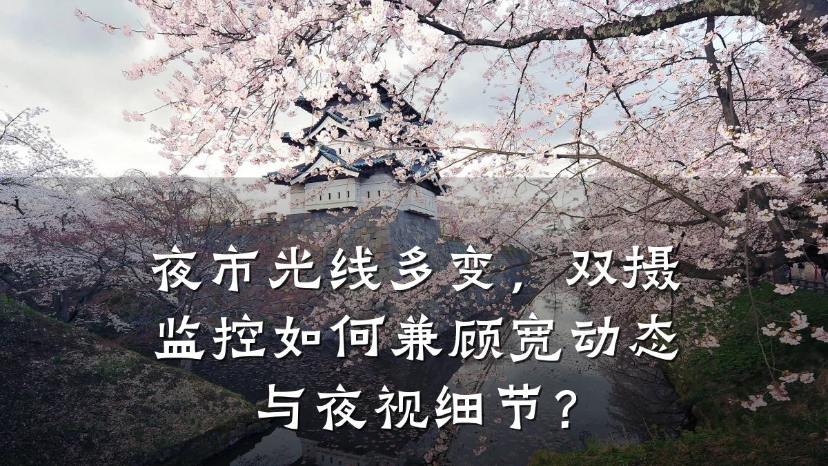 夜市光线多变，双摄监控如何兼顾宽动态与夜视细节？