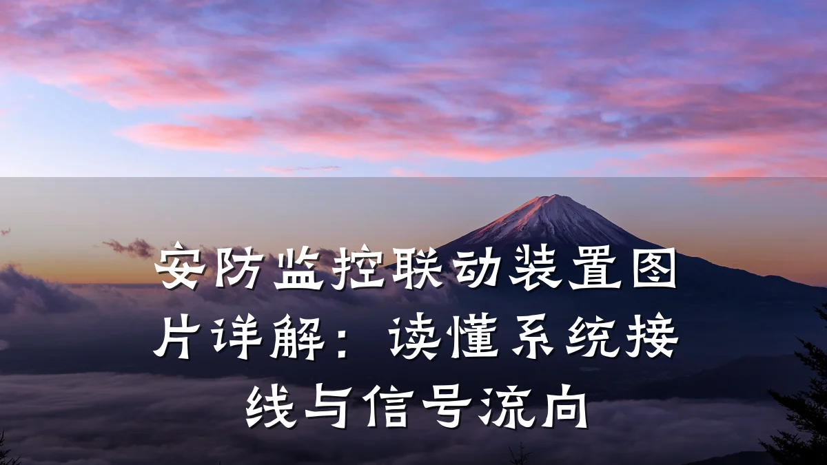 安防监控联动装置图片详解:读懂系统接线与信号流向
