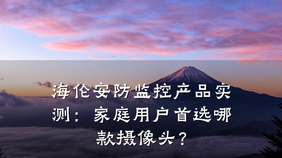 海伦安防监控产品实测:家庭用户首选哪款摄像头?