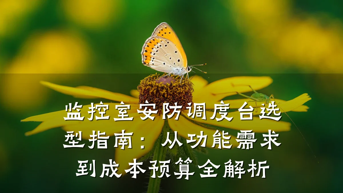监控室安防调度台选型指南:从功能需求到成本预算全解析
