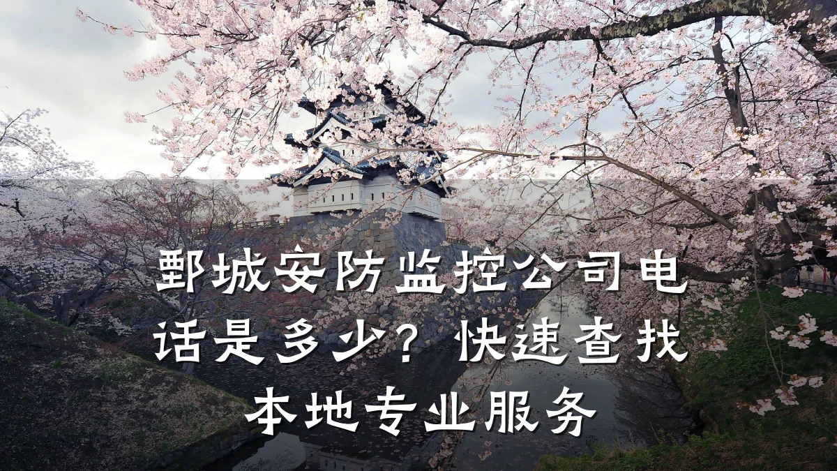 鄄城安防监控公司电话是多少?快速查找本地专业服务