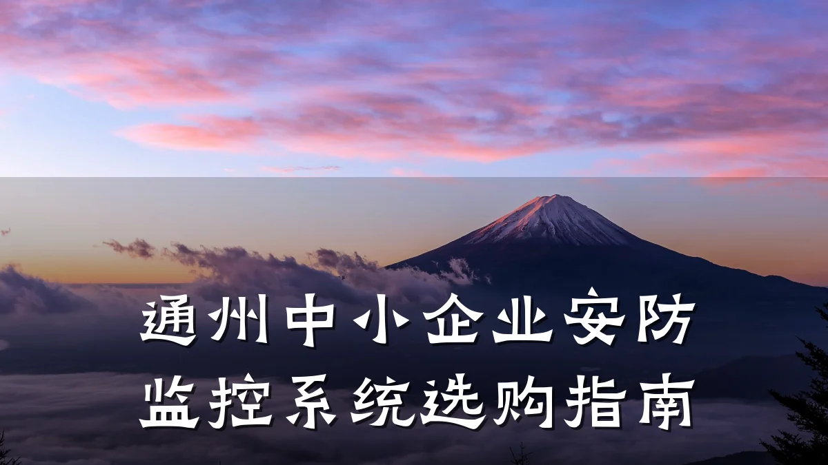 通州中小企业安防监控系统选购指南