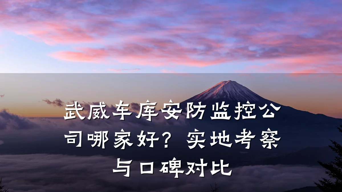 武威车库安防监控公司哪家好?实地考察与口碑对比