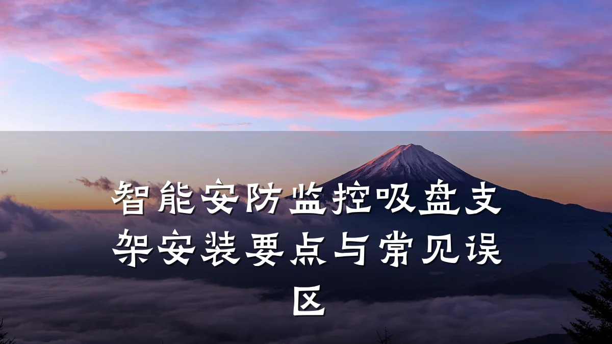 智能安防监控吸盘支架安装要点与常见误区