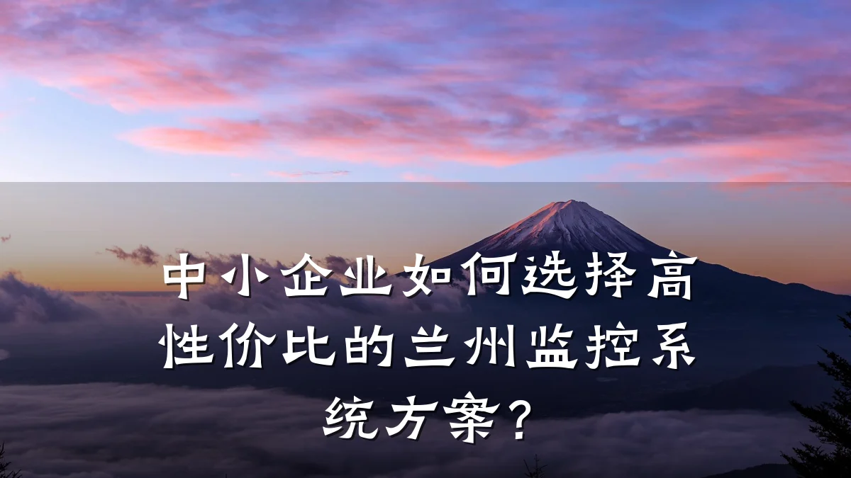中小企业如何选择高性价比的兰州监控系统方案?