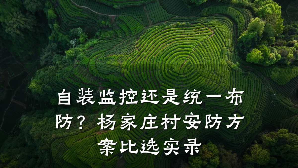 自装监控还是统一布防?杨家庄村安防方案比选实录