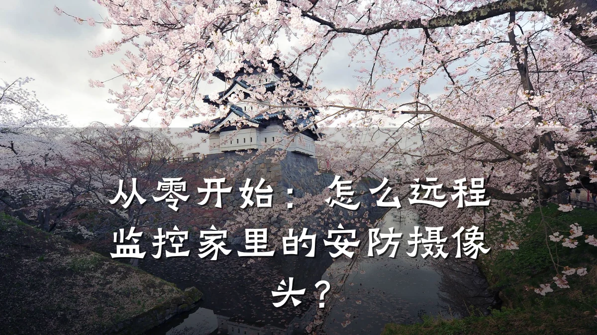 从零开始:怎么远程监控家里的安防摄像头?