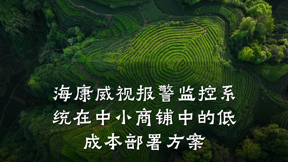 海康威视报警监控系统在中小商铺中的低成本部署方案