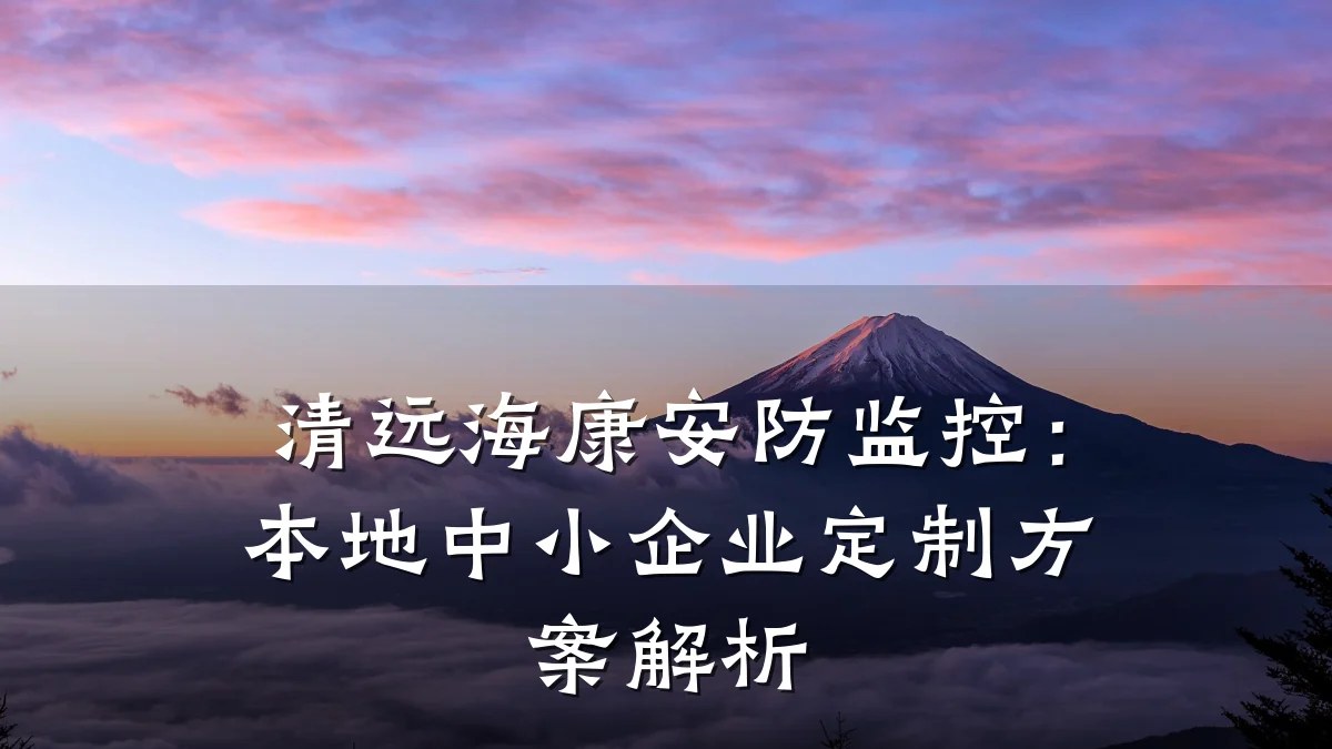 清远海康安防监控:本地中小企业定制方案解析