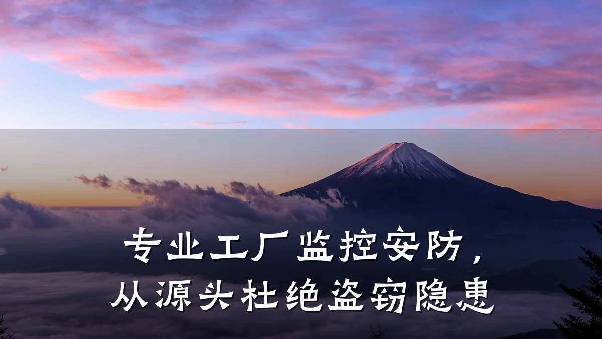 专业工厂监控安防,从源头杜绝盗窃隐患