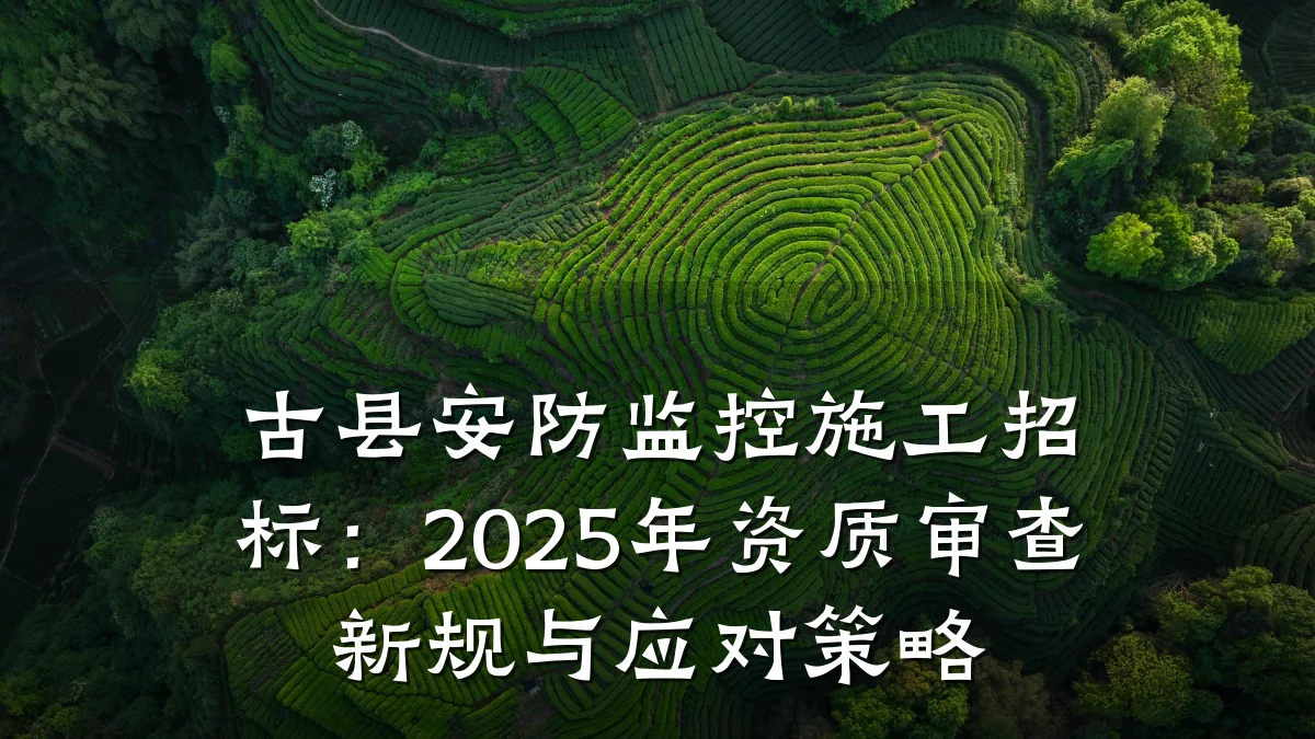古县安防监控施工招标:2025年资质审查新规与应对策略