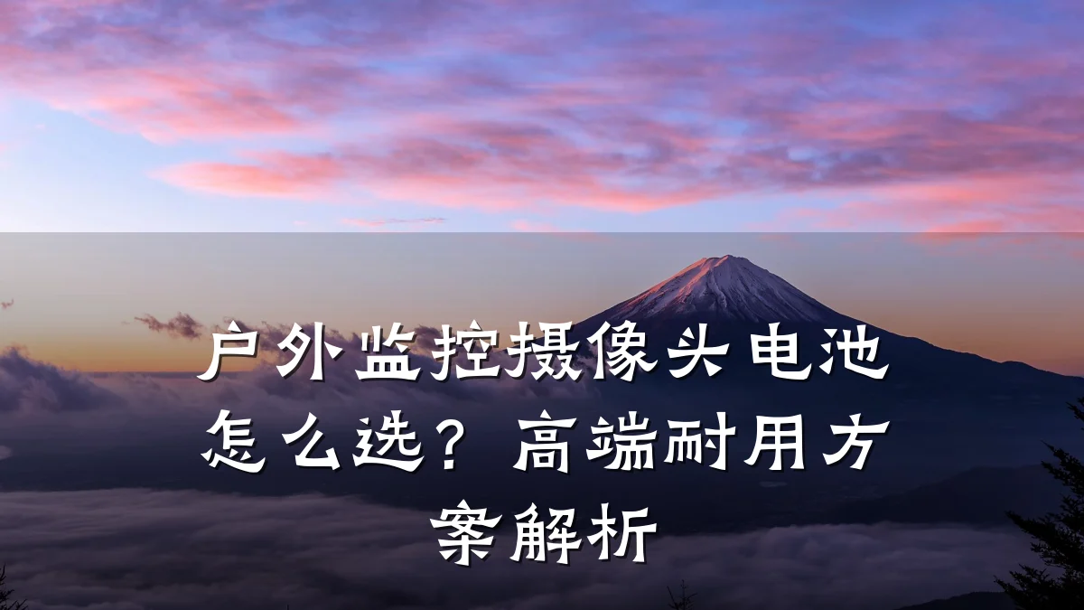 户外监控摄像头电池怎么选?高端耐用方案解析