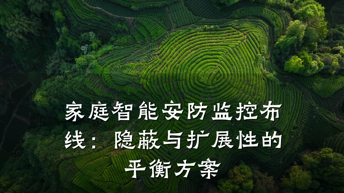 家庭智能安防监控布线:隐蔽与扩展性的平衡方案