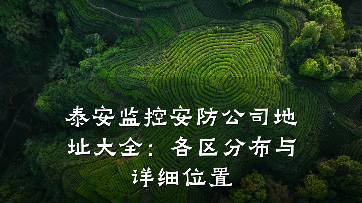 泰安监控安防公司地址大全:各区分布与详细位置