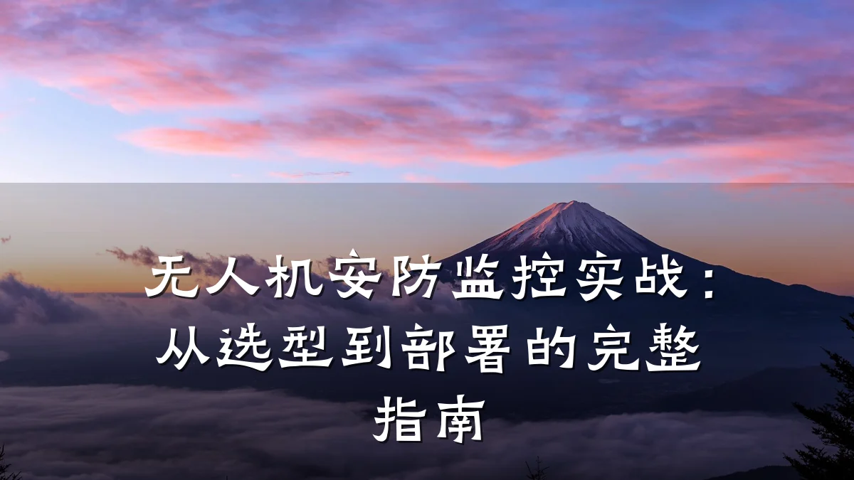 无人机安防监控实战:从选型到部署的完整指南