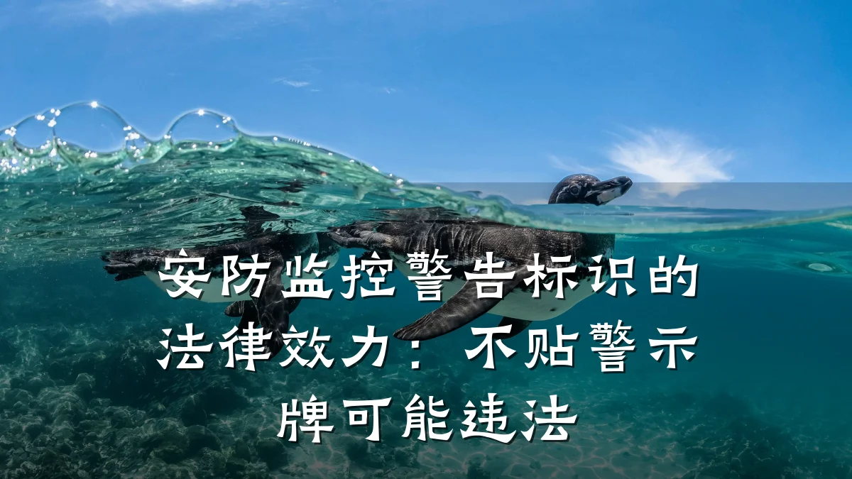 安防监控警告标识的法律效力:不贴警示牌可能违法
