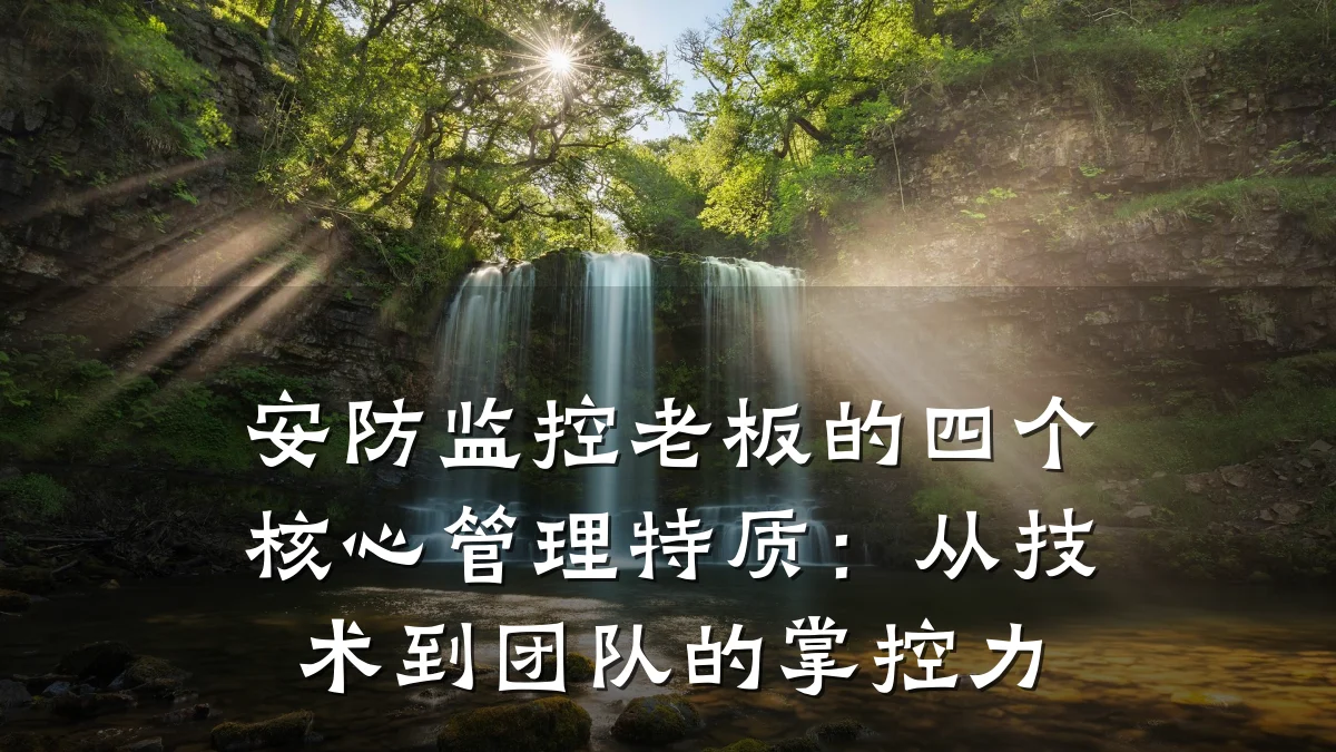 安防监控老板的四个核心管理特质:从技术到团队的掌控力
