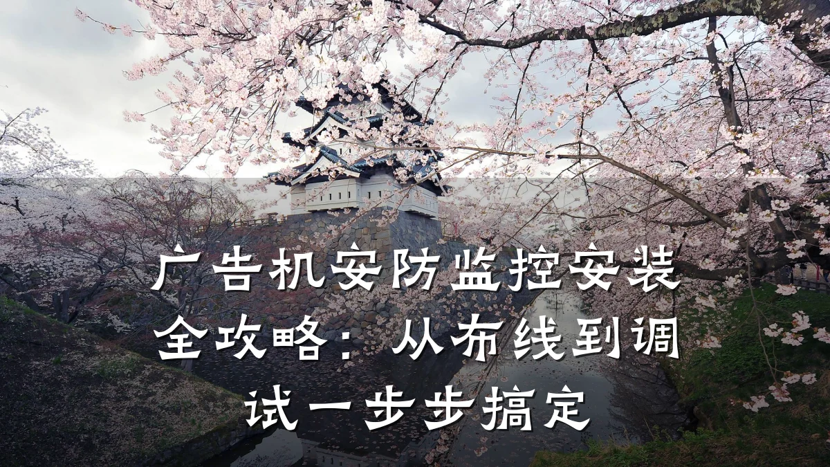 广告机安防监控安装全攻略：从布线到调试一步步搞定