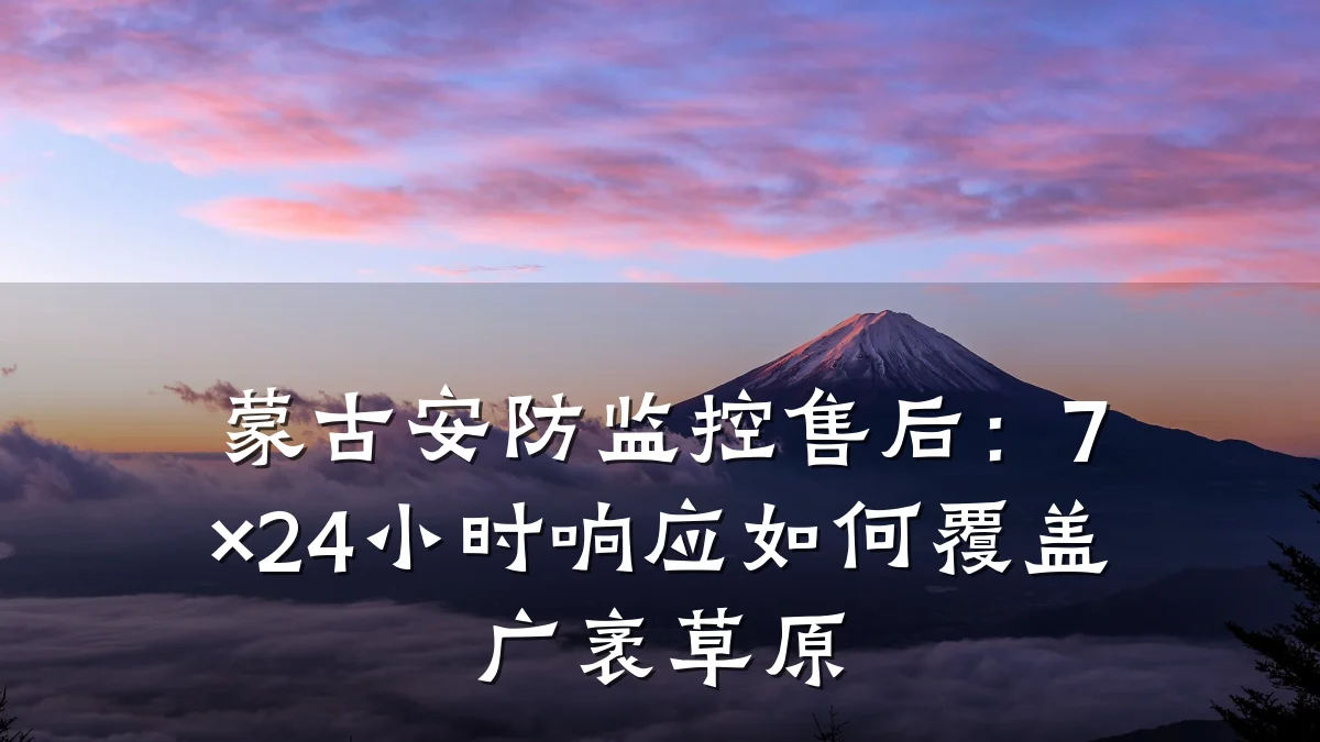 蒙古安防监控售后:7×24小时响应如何覆盖广袤草原