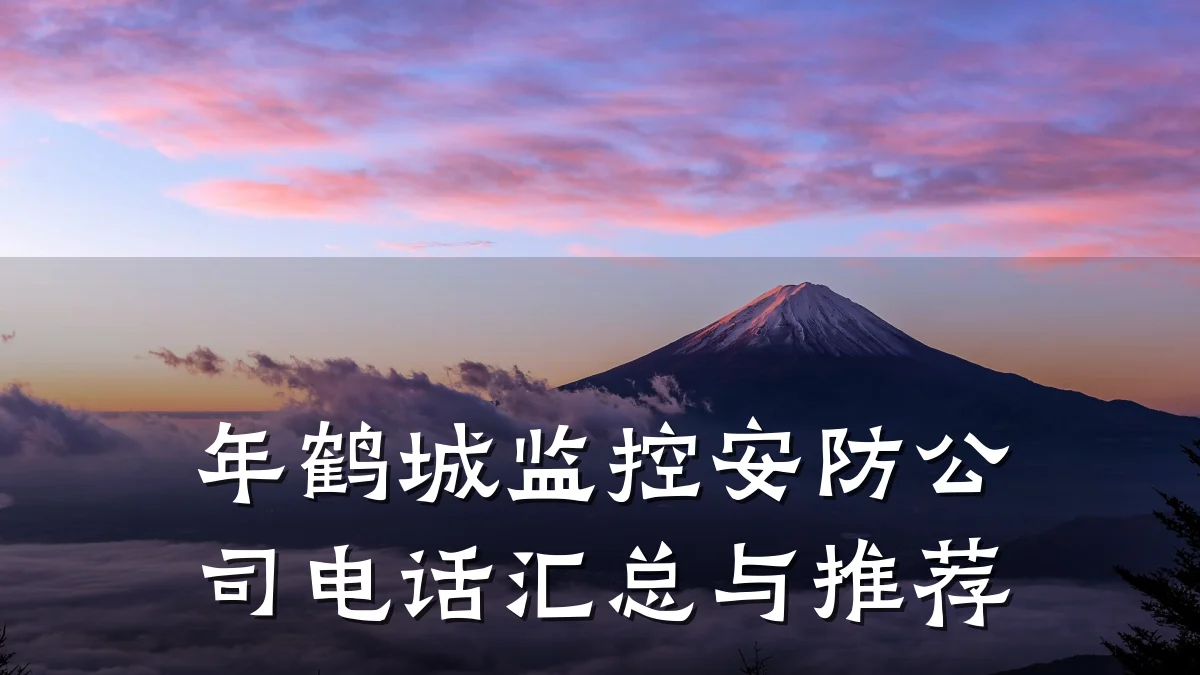 年鹤城监控安防公司电话汇总与推荐