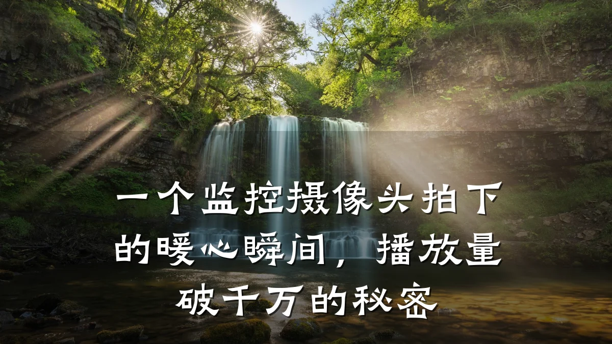 一个监控摄像头拍下的暖心瞬间,播放量破千万的秘密