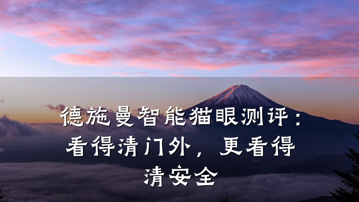 德施曼智能猫眼测评:看得清门外,更看得清安全