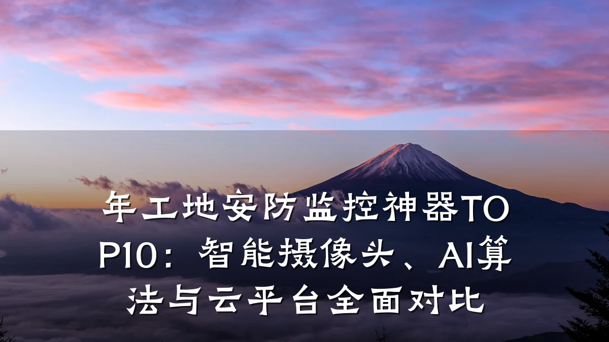 年工地安防监控神器TOP10:智能摄像头、AI算法与云平台全面对比