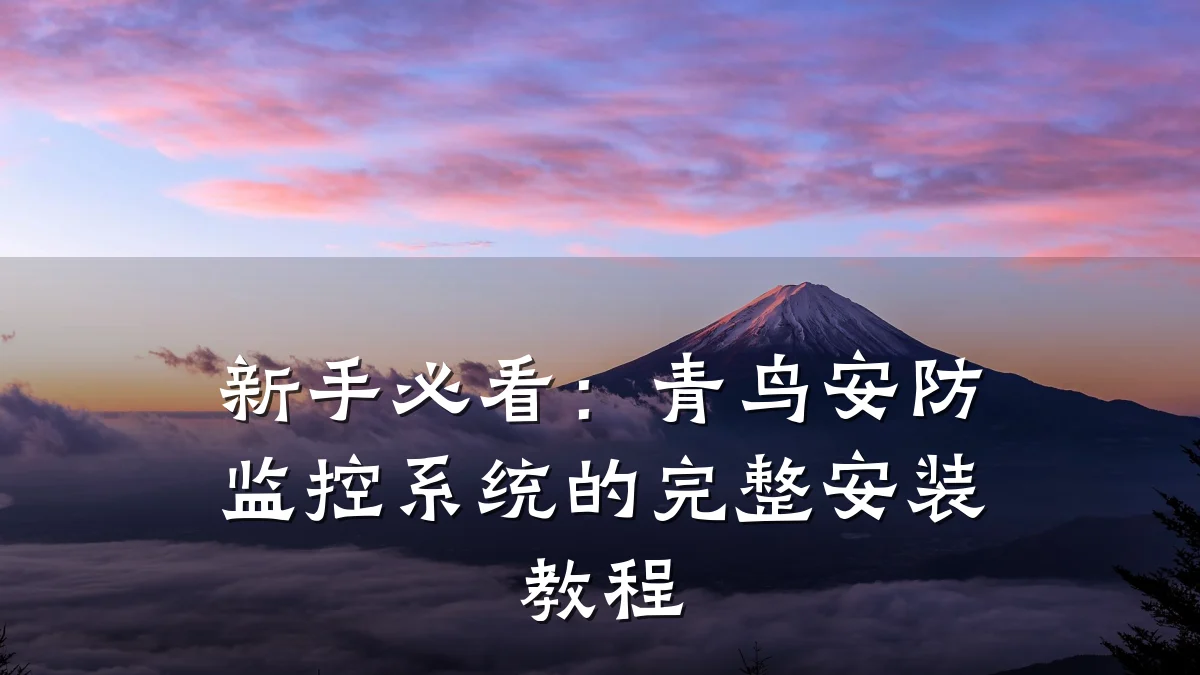 新手必看：青鸟安防监控系统的完整安装教程