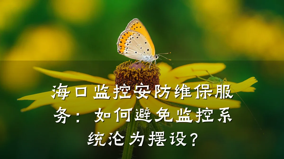 海口监控安防维保服务:如何避免监控系统沦为摆设?