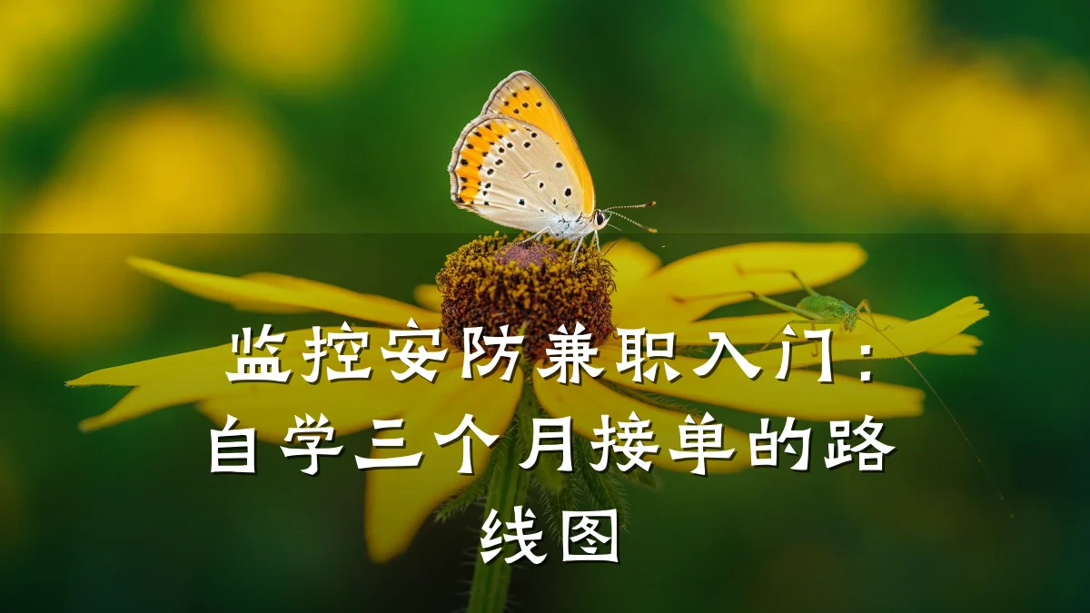监控安防兼职入门:自学三个月接单的路线图