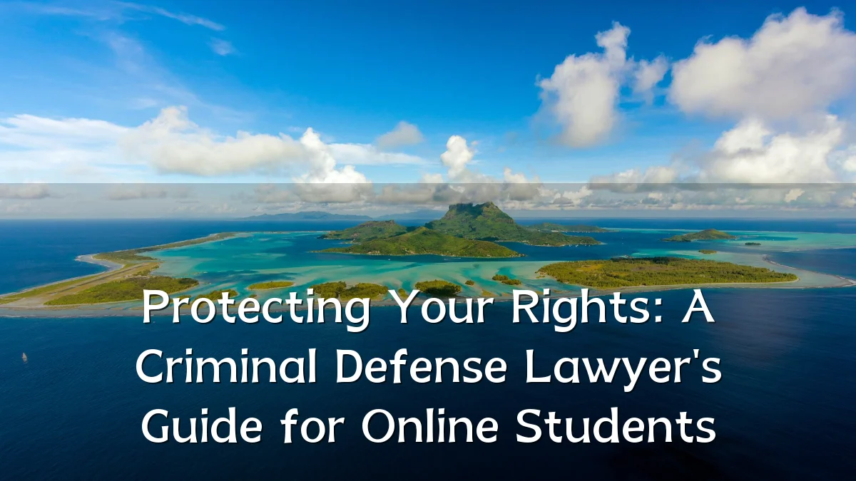Protecting Your Rights: A Criminal Defense Lawyer's Guide for Online Students