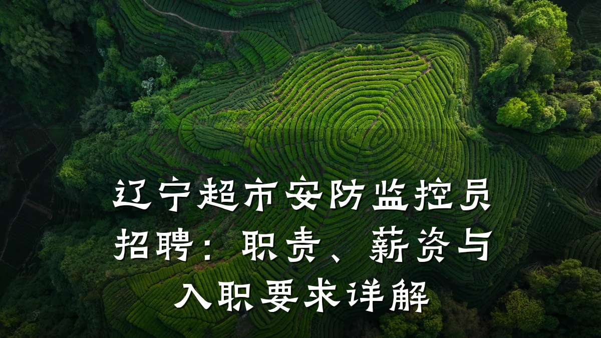 辽宁超市安防监控员招聘:职责、薪资与入职要求详解