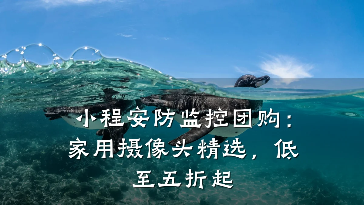 小程安防监控团购:家用摄像头精选,低至五折起