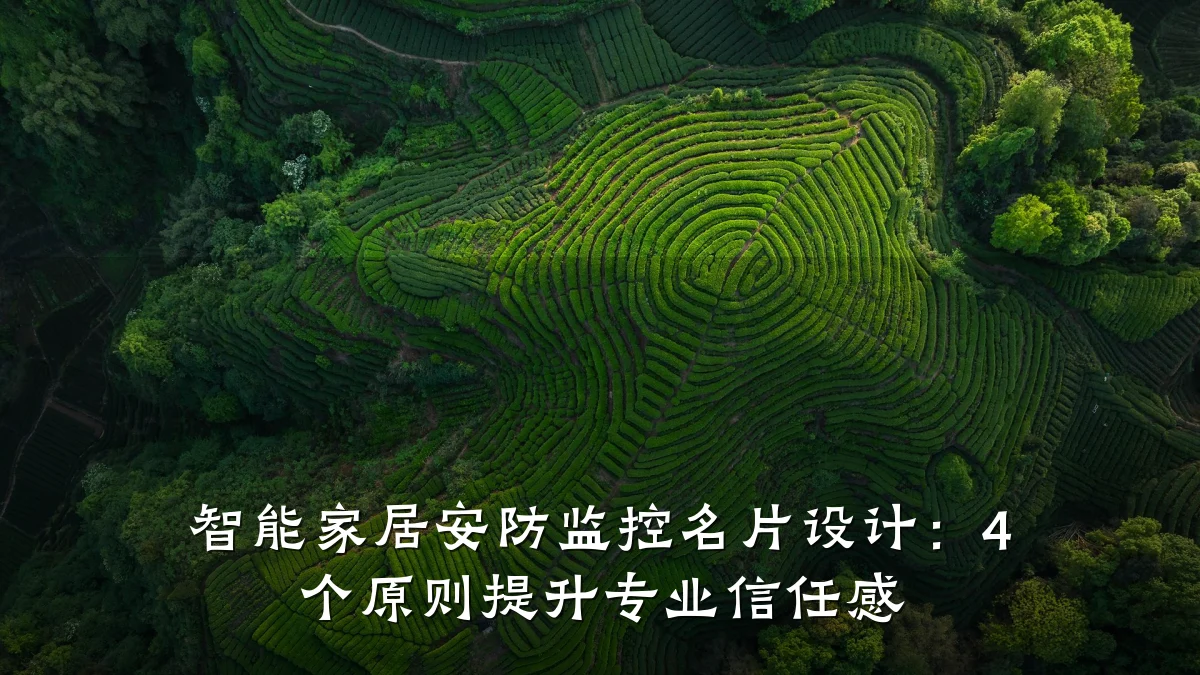 智能家居安防监控名片设计:4 个原则提升专业信任感