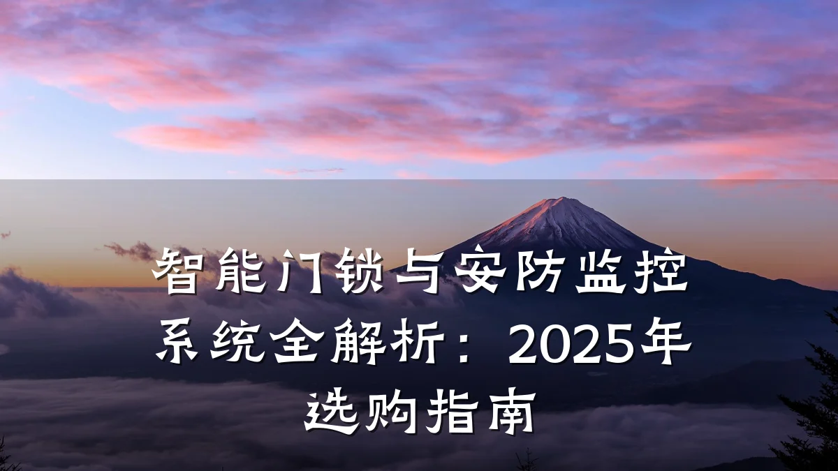智能门锁与安防监控系统全解析:2025年选购指南