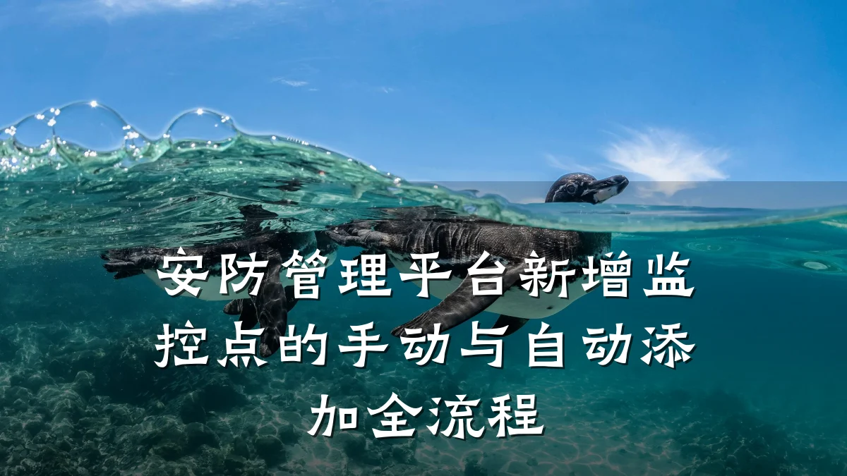 安防管理平台新增监控点的手动与自动添加全流程