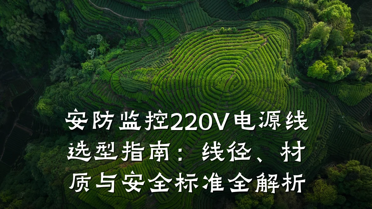 安防监控220V电源线选型指南:线径、材质与安全标准全解析