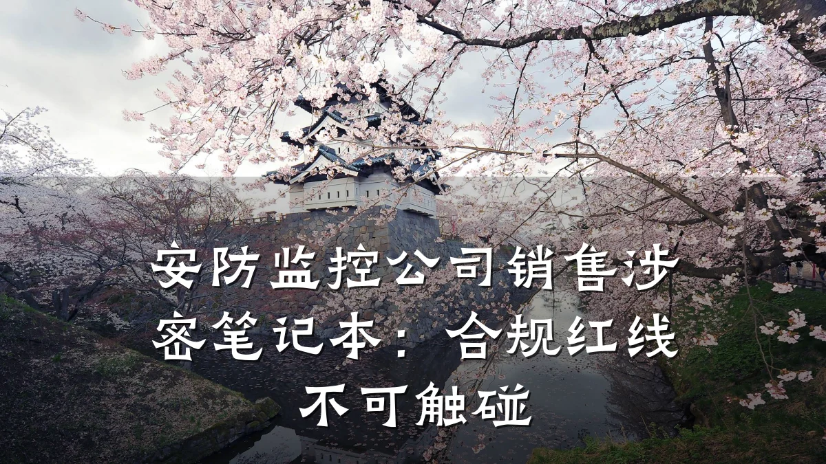 安防监控公司销售涉密笔记本:合规红线不可触碰