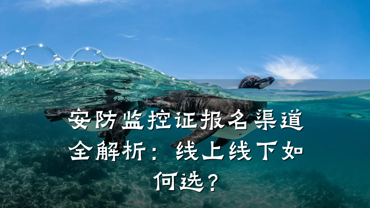 安防监控证报名渠道全解析:线上线下如何选?