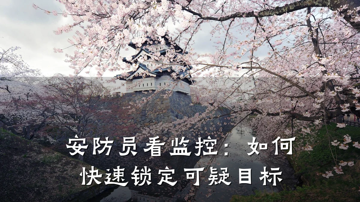 安防员看监控:如何快速锁定可疑目标