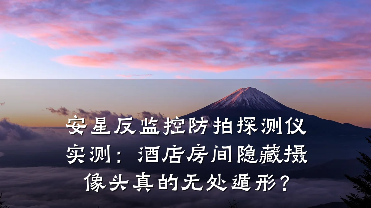 安星反监控防拍探测仪实测:酒店房间隐藏摄像头真的无处遁形?