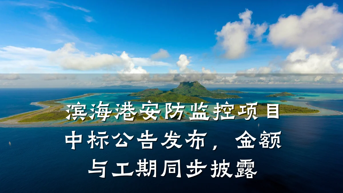 滨海港安防监控项目中标公告发布,金额与工期同步披露