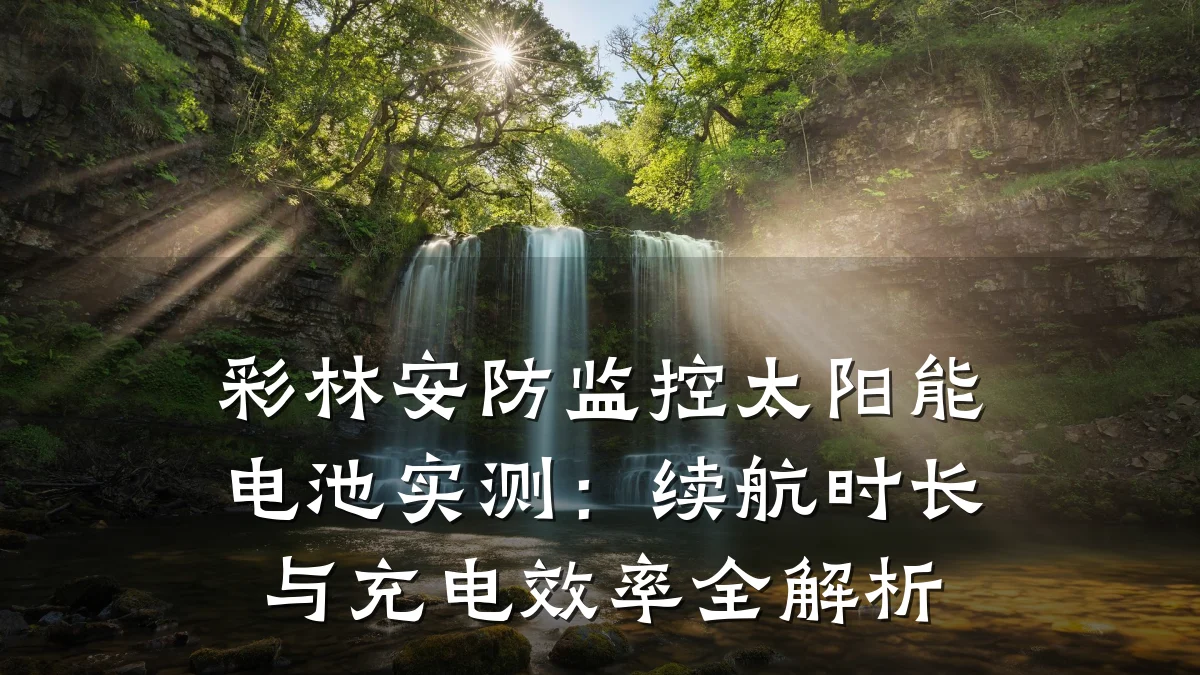 彩林安防监控太阳能电池实测:续航时长与充电效率全解析